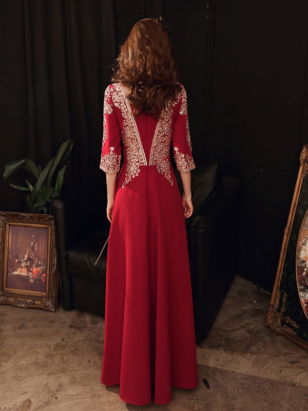 SNSで話題カラードレス ウェディングドレス ウエディングドレス イブニングドレス ワインレッド 袖あり ロング ファスナー 発表会 演奏会 結婚式 二次会 花嫁パーティードレス ロングドレス カクテ SNSで話題カラードレス ウェディングドレス ウエディングドレス イブニングドレス ワインレッド 袖あり ロング ファスナー 発表会 演奏会 結婚式 二次会 花嫁パーティードレス ロングドレス カクテ