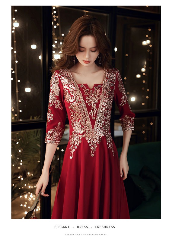 SNSで話題カラードレス ウェディングドレス ウエディングドレス イブニングドレス ワインレッド 袖あり ロング ファスナー 発表会 演奏会 結婚式 二次会 花嫁パーティードレス ロングドレス カクテ SNSで話題カラードレス ウェディングドレス ウエディングドレス イブニングドレス ワインレッド 袖あり ロング ファスナー 発表会 演奏会 結婚式 二次会 花嫁パーティードレス ロングドレス カクテ