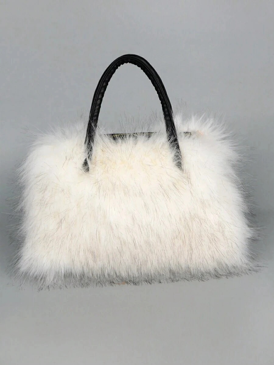 新作 毛むくじゅう女性用リストポーチふわふわウィンター クラッチバッグ大容量おしゃれなホワイト新作ファーバッグ 新作 毛むくじゅう女性用リストポーチふわふわウィンター クラッチバッグ大容量おしゃれなホワイト新作ファーバッグ