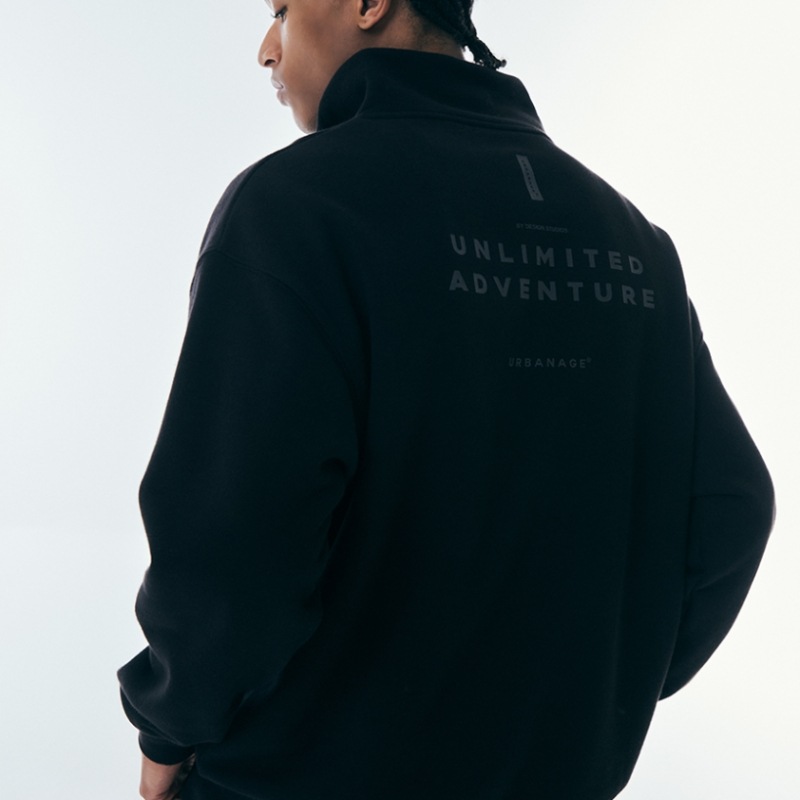 URBANAGE アンリミテッドハーフジップブラック