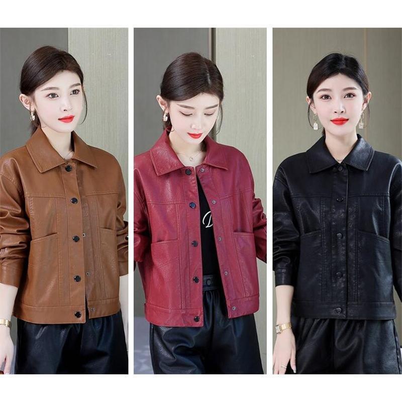 【急速出荷 2025年新作】レザージャケット レディース ライダース ジャケット 無地 トップス ブルゾン フェイクレザー アウター カジュアル スリム 着痩せ