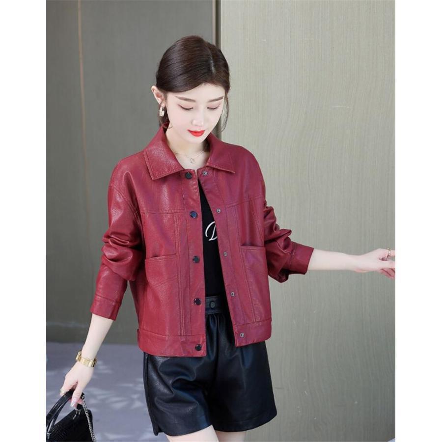 【急速出荷 2025年新作】レザージャケット レディース ライダース ジャケット 無地 トップス ブルゾン フェイクレザー アウター カジュアル スリム 着痩せ