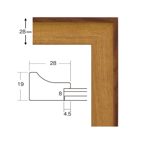 軽量水彩額縁/フレーム F10号/オーク 壁掛けひも/UV(紫外線)カットアクリル/マット付き 化粧箱入り 8155 軽量水彩額縁/フレーム F10号/オーク 壁掛けひも/UV(紫外線)カットアクリル/マット付き 化粧箱入り 8155