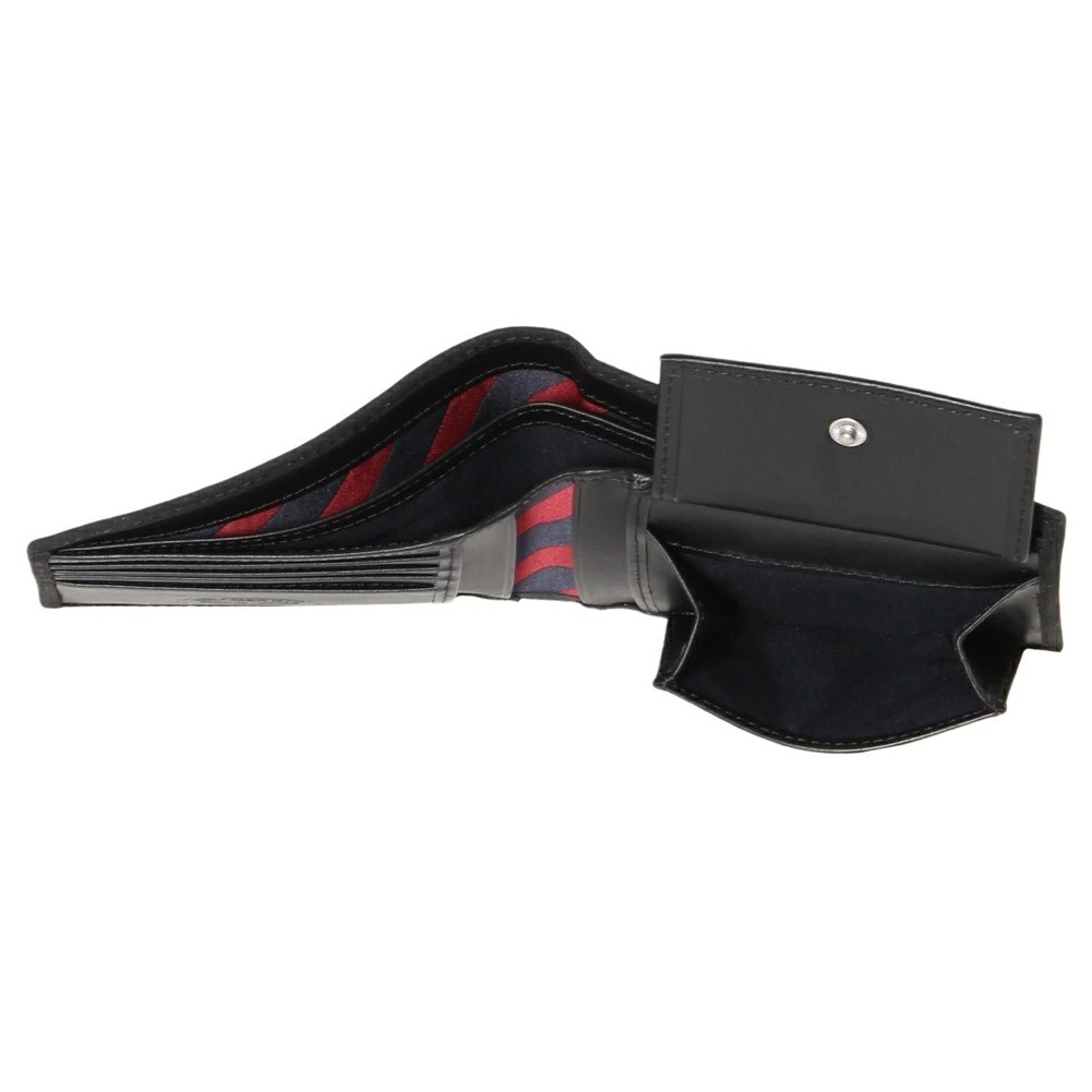 TOMMY HILFIGER AM0A00659-002-BK JOHNSON CC AND COIN トミー ヒルフィガー 二折財布小銭入付 カーフスキンレザー ブラック