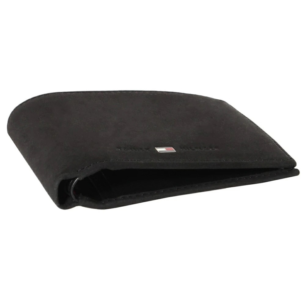 TOMMY HILFIGER AM0A00659-002-BK JOHNSON CC AND COIN トミー ヒルフィガー 二折財布小銭入付 カーフスキンレザー ブラック