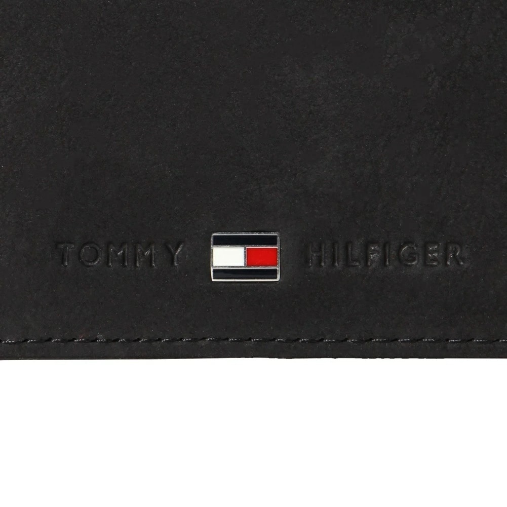 TOMMY HILFIGER AM0A00659-002-BK JOHNSON CC AND COIN トミー ヒルフィガー 二折財布小銭入付 カーフスキンレザー ブラック