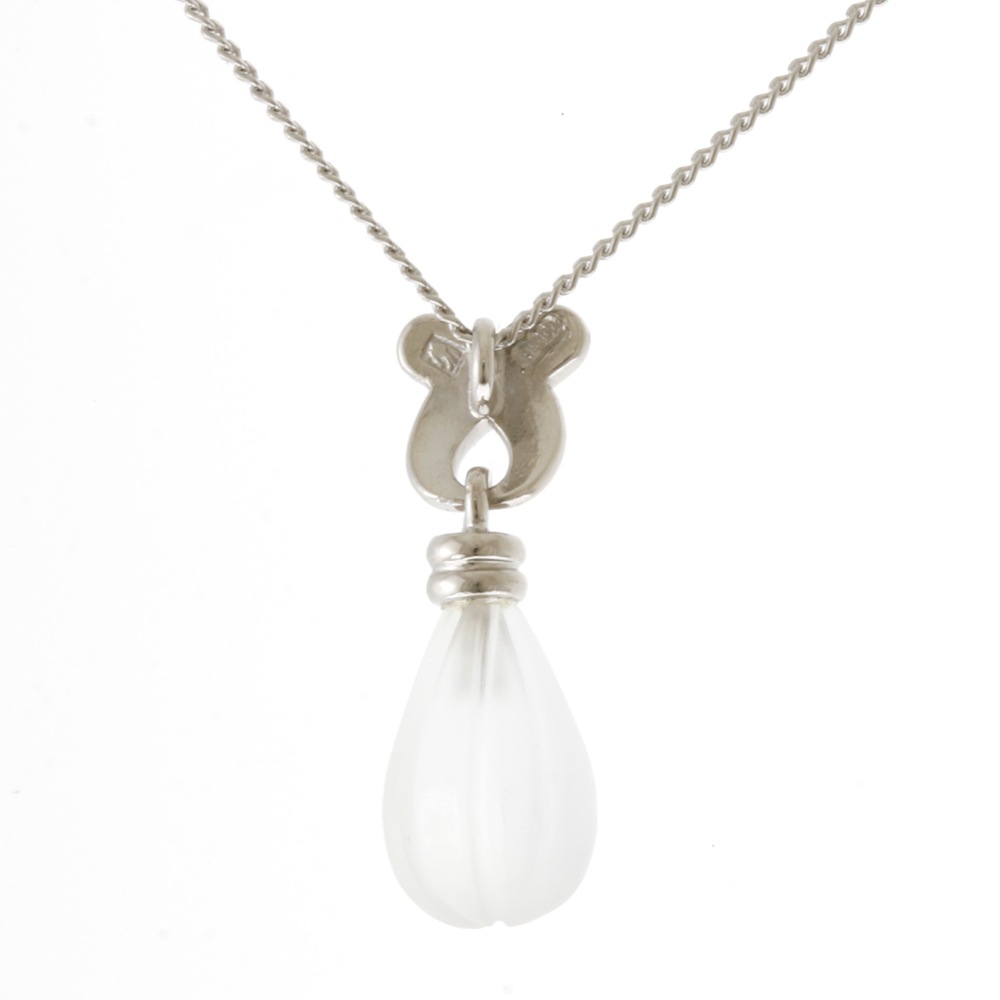 ネックレス Pt850プラチナ クォーツ 中古 美品 ネックレス Pt850プラチナ クォーツ 中古 美品