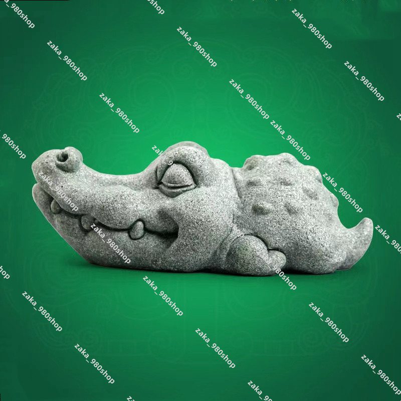 中国骨董 ワニ 置物 彫刻 天然石 オブジェ レトロ ジャンク ワニ群像 置物 Qoo10] 石像 彫刻 石彫 鰐 ワニ 動物 石像