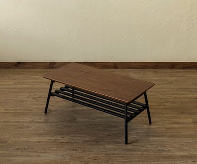 高品質低価 棚付き折れ脚テーブル Luster 80 : 家具・インテリア 在庫大得価