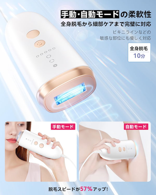 YUNDOO 脱毛器 メンズ レディース vio対応 新モデル1台3役 Amazon