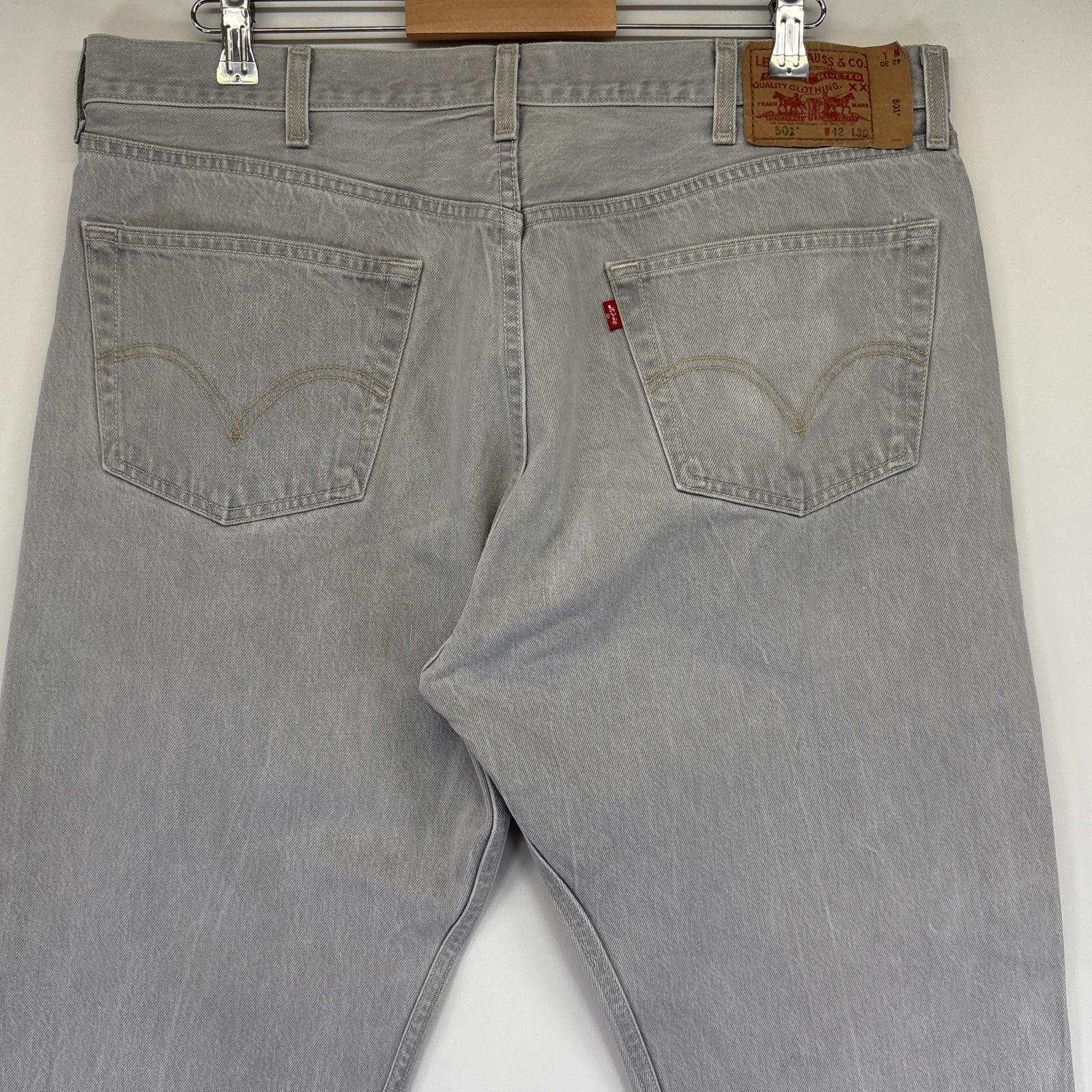 古着 デニムパンツ 501 ストレート ボタンフライ カラーパンツ 大きいサイズ w42 L30 グレー系 メンズ 古着 デニムパンツ 501 ストレート ボタンフライ カラーパンツ 大きいサイズ w42 L30 グレー系 メンズ