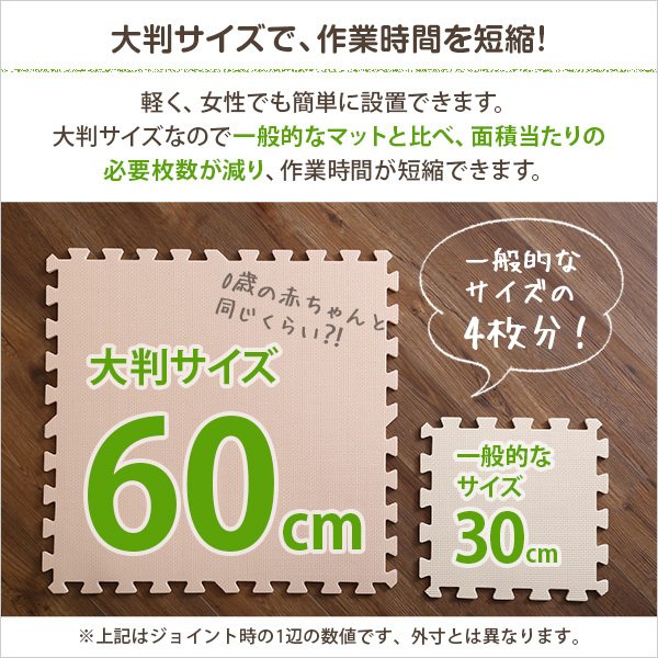 ジョイントマット 32枚セット 大判60cm サイドパーツ付き ノービレ