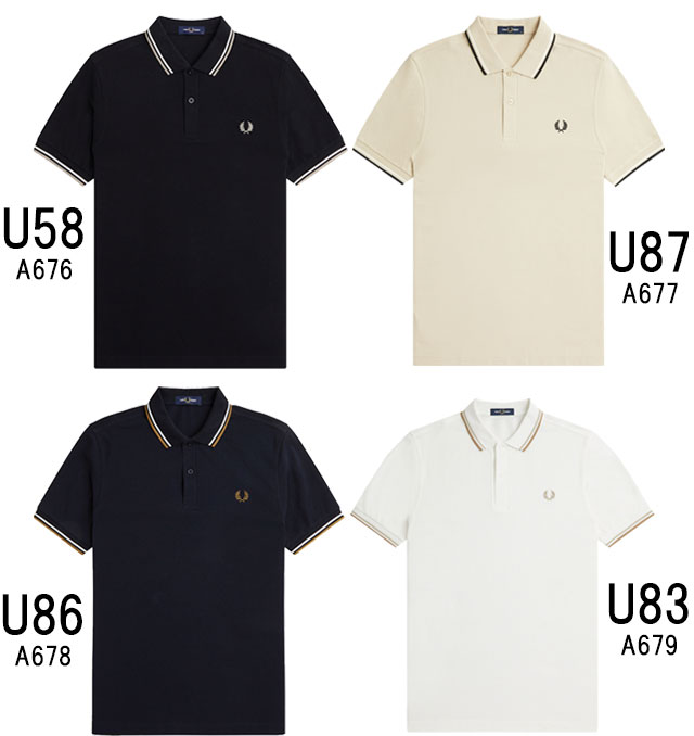 Qoo10] Fred Perry フレッドペリー ポロシャツ メンズ M3