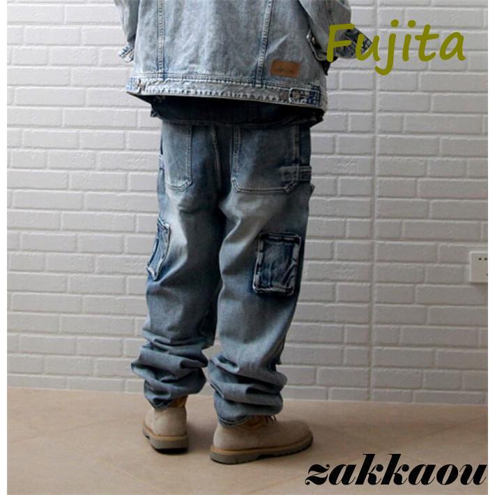 デニムパンツ メンズ デニム カーゴパンツ 大きいサイズ ズボン ジーンズ Gパン ジーパン カジュアル ゆる ヒップホップ デニムパンツ メンズ デニム カーゴパンツ 大きいサイズ ズボン ジーンズ Gパン ジーパン カジュアル ゆる ヒップホップ