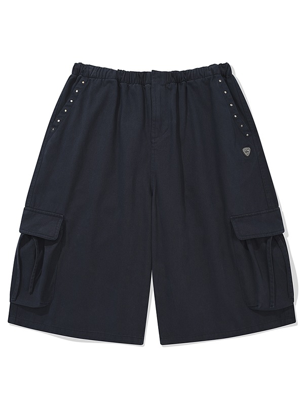 CARGO BERMUDA COTTON PANTS [NAVY]