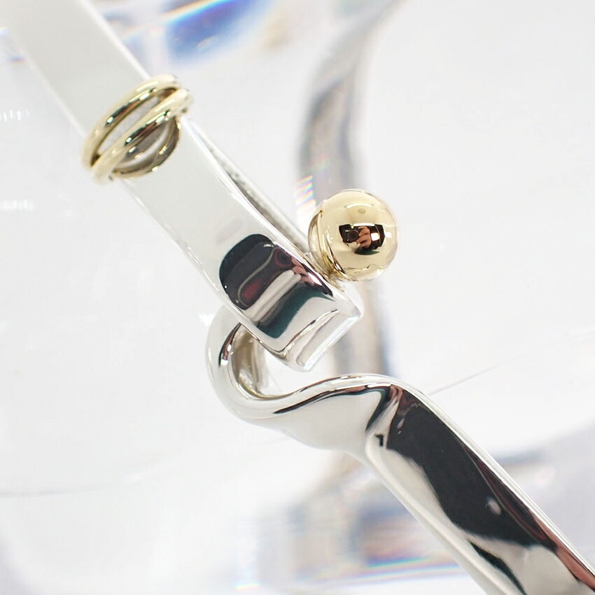 中古】TIFFANY/ティファニー SV925/750 フック＆アイ バングル