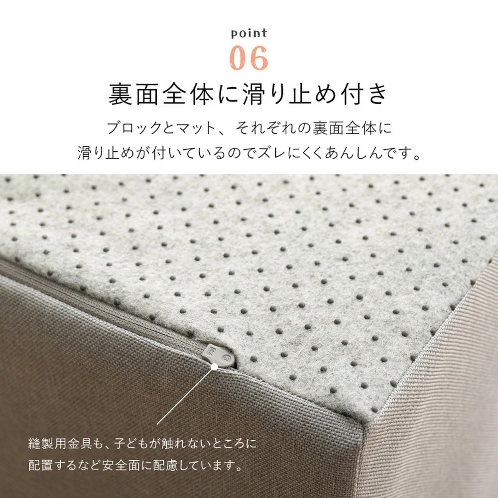 キッズコーナー チョコキッズ ブロック4個 マット1枚 セット 萩原