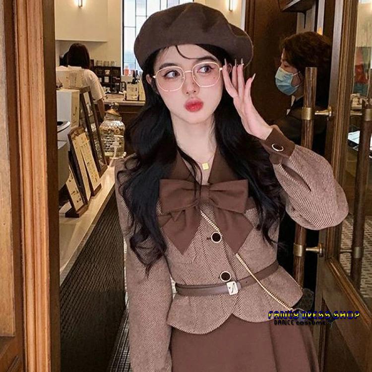 和服コスチュームコスチューム体型カバー 韓国 カーキ ピンク 【制服標準装備】卒業式 フォマールスーツ 30代 レディース スーツ 入園 セットアップ 服装 4点セット レディース 20代 おしゃ