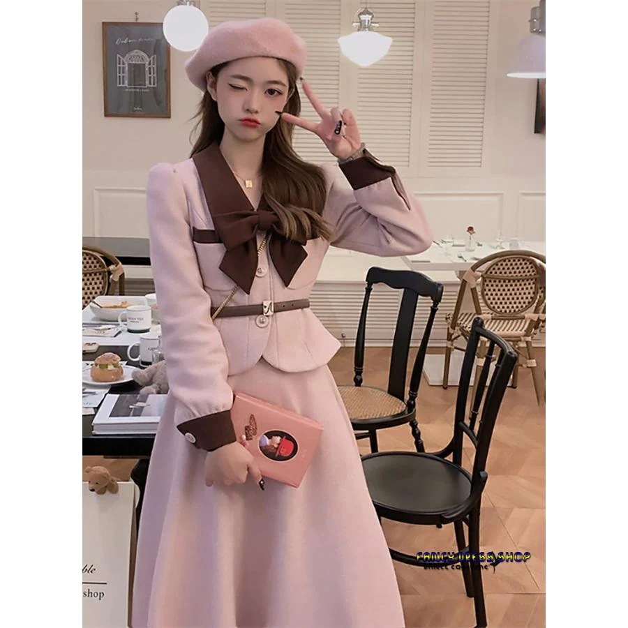 和服コスチュームコスチューム体型カバー 韓国 カーキ ピンク 【制服標準装備】卒業式 フォマールスーツ 30代 レディース スーツ 入園 セットアップ 服装 4点セット レディース 20代 おしゃ