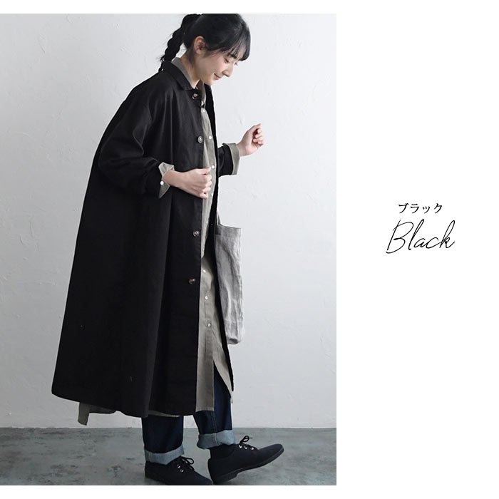 レディース 秋 冬 秋冬 黒 アウター ロング 長袖 ミディアム ジャケット チノコート キャメル