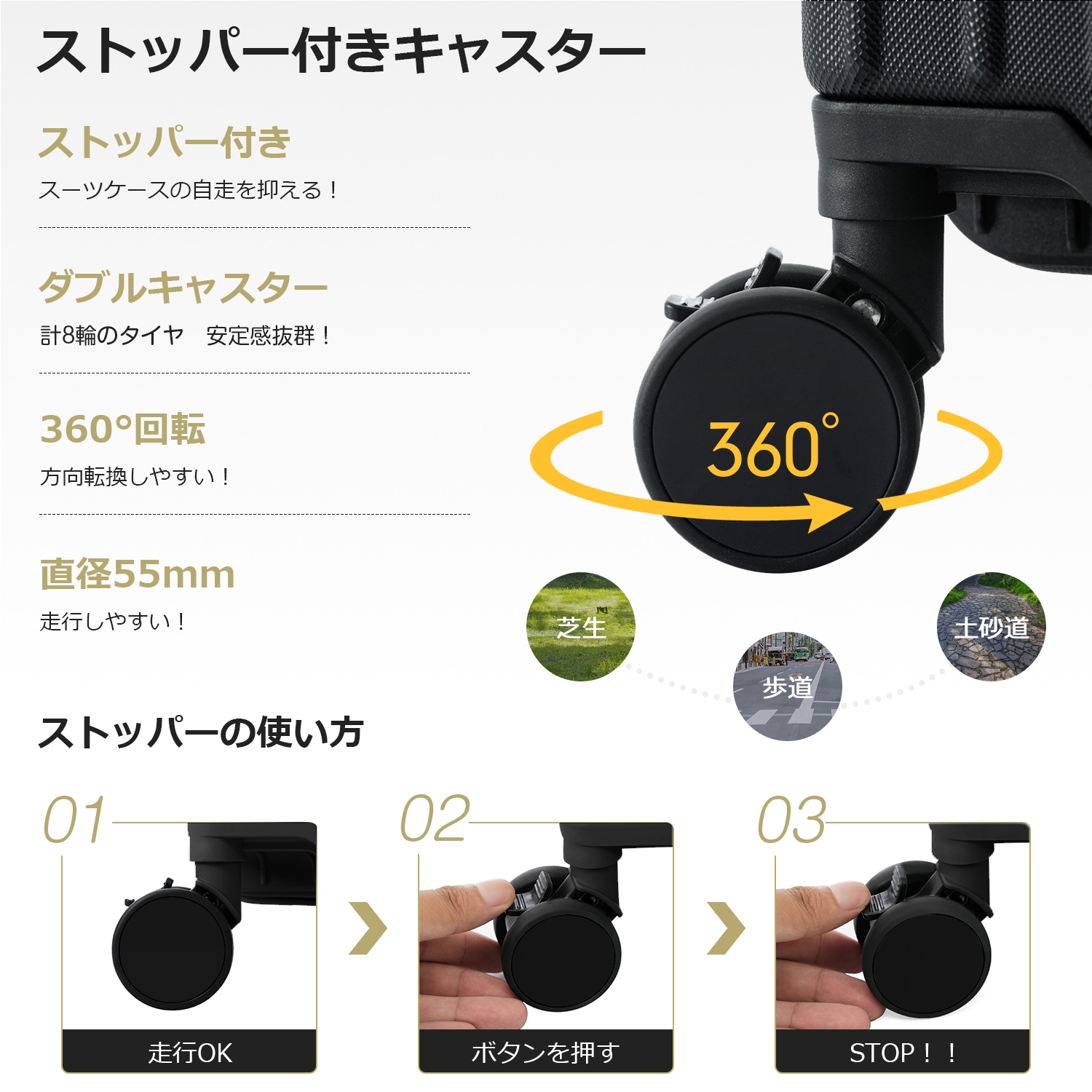 【国内即発送】スーツケース Mサイズ キャリーケース キャリーバッグ Mサイズ ストッパー付き アルミコーナーパッド 3日~7日 大容量超軽量 軽い おしゃれ かわいいダブルキャスター 中型 suit