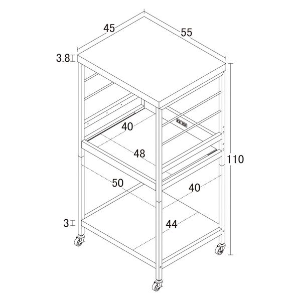 アートレンジワゴン ヴィンテージブラウン 組立式 アートレンジワゴン ヴィンテージブラウン 組立式