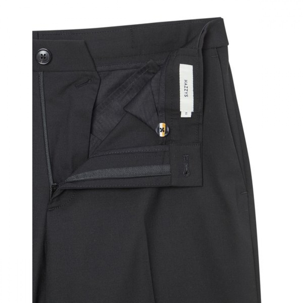 [25SS] [ストレート] ブラックソリッドスラックス HZPA5A261BK