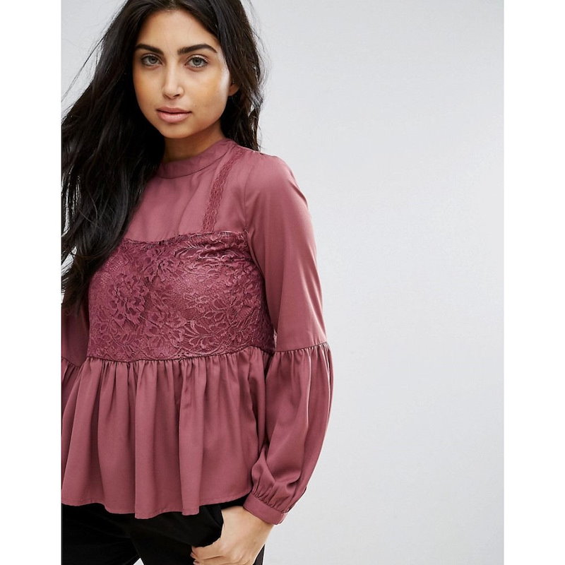 ヴィラ レディース トップス ブラウス・シャツ【Vila Lace Detail Balloon Sleeve Blouse】Rose ヴィラ レディース トップス ブラウス・シャツ【Vila Lace Detail Balloon Sleeve Blouse】Rose