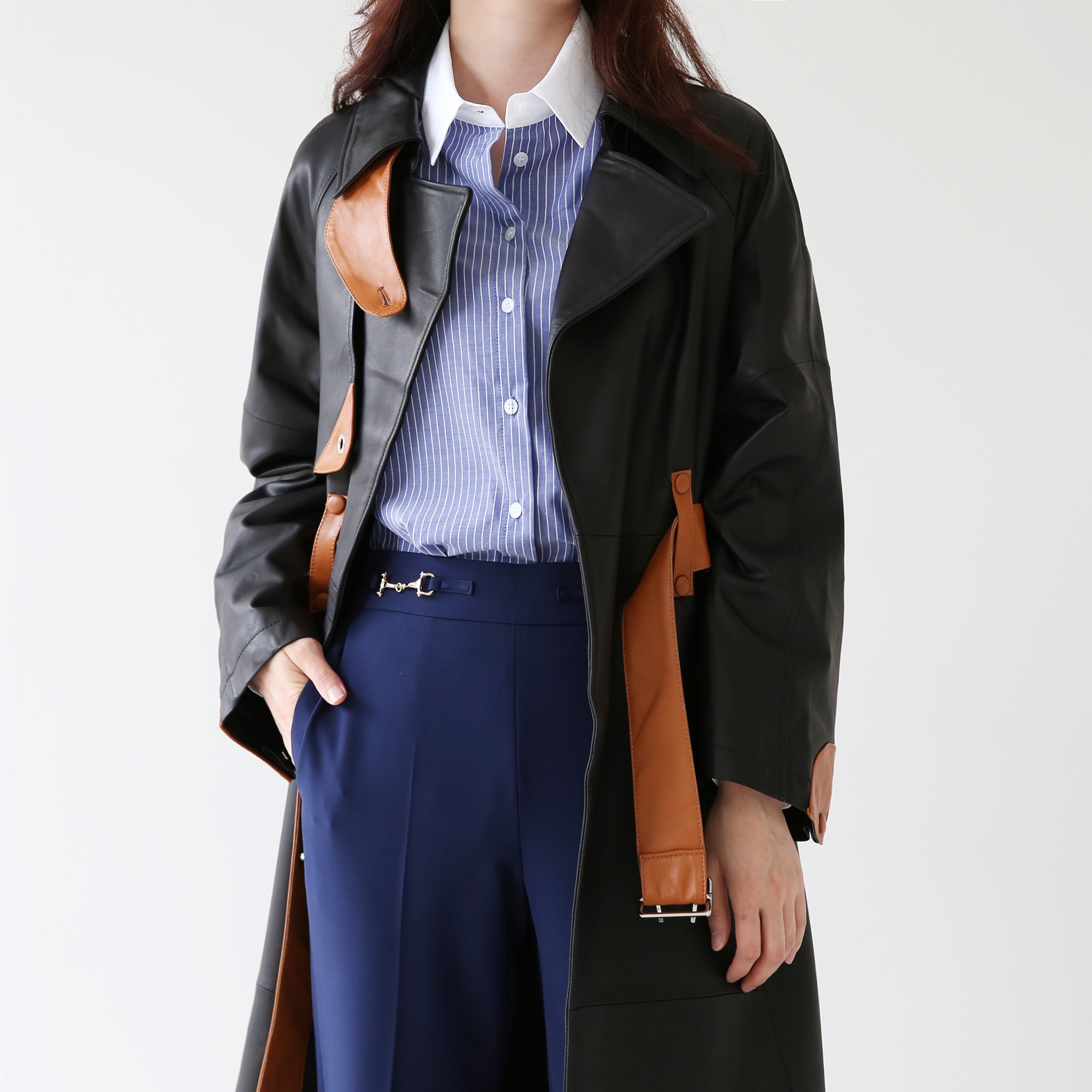 J.BLANC　レザー トレンチコート