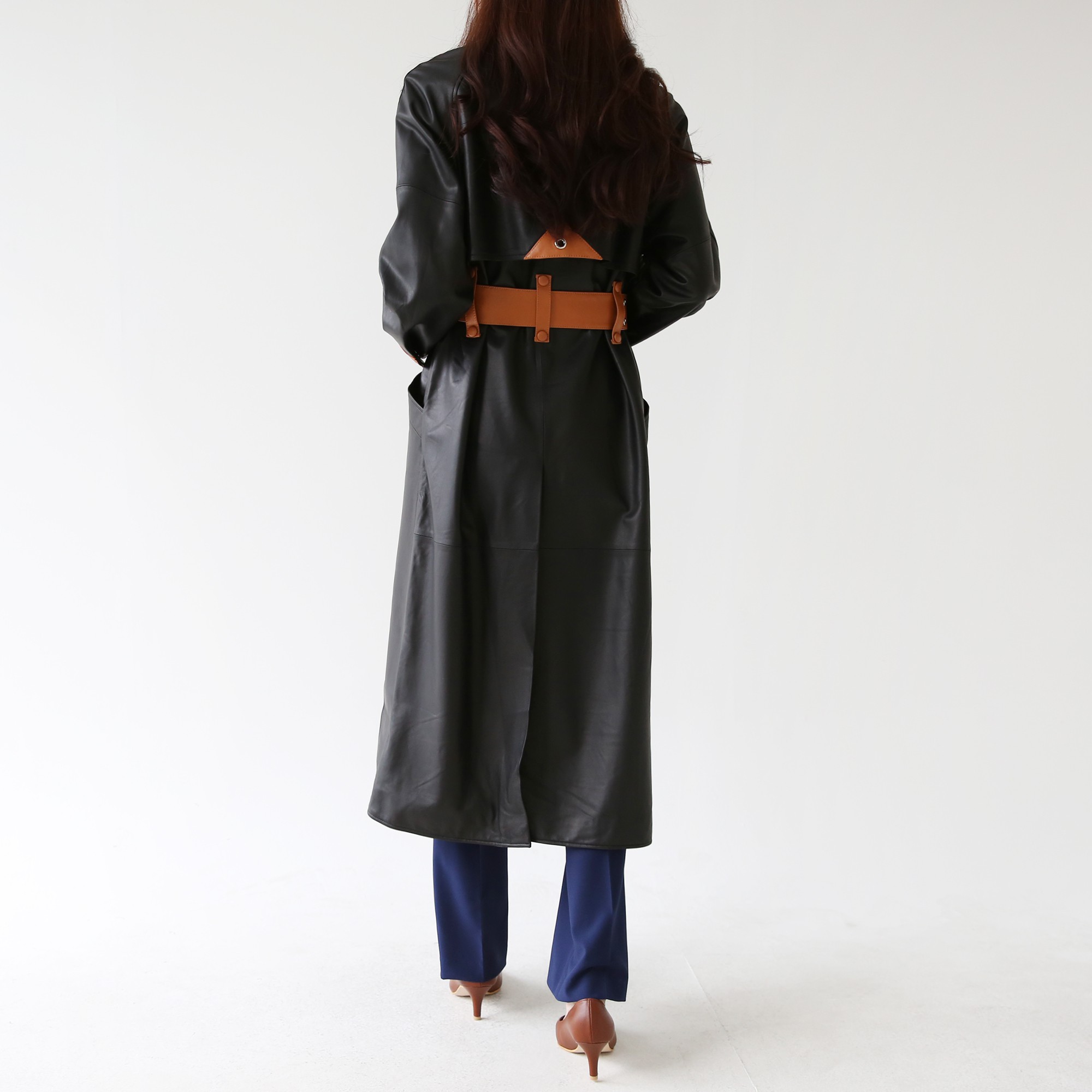 J.BLANC　レザー トレンチコート