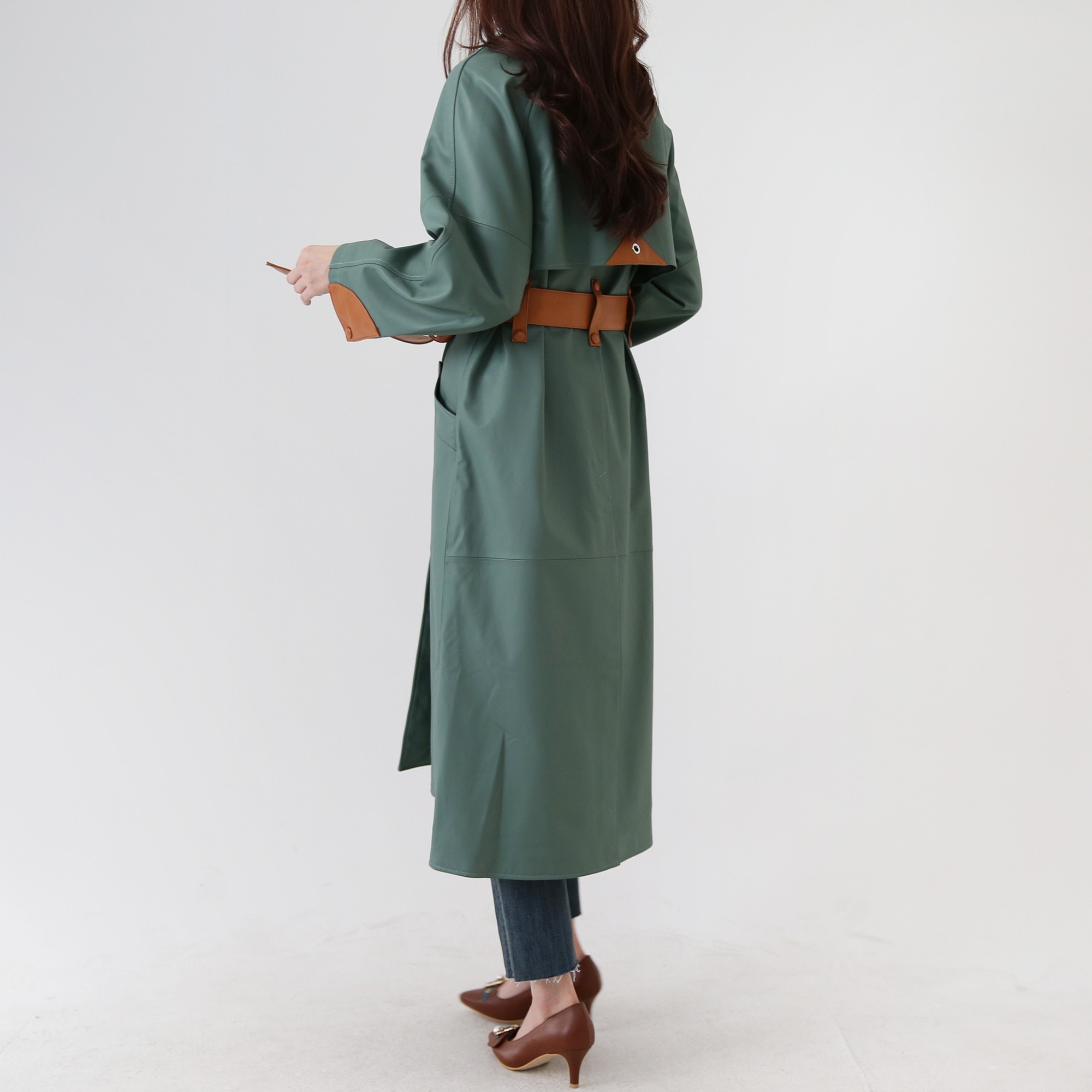 J.BLANC　レザー トレンチコート