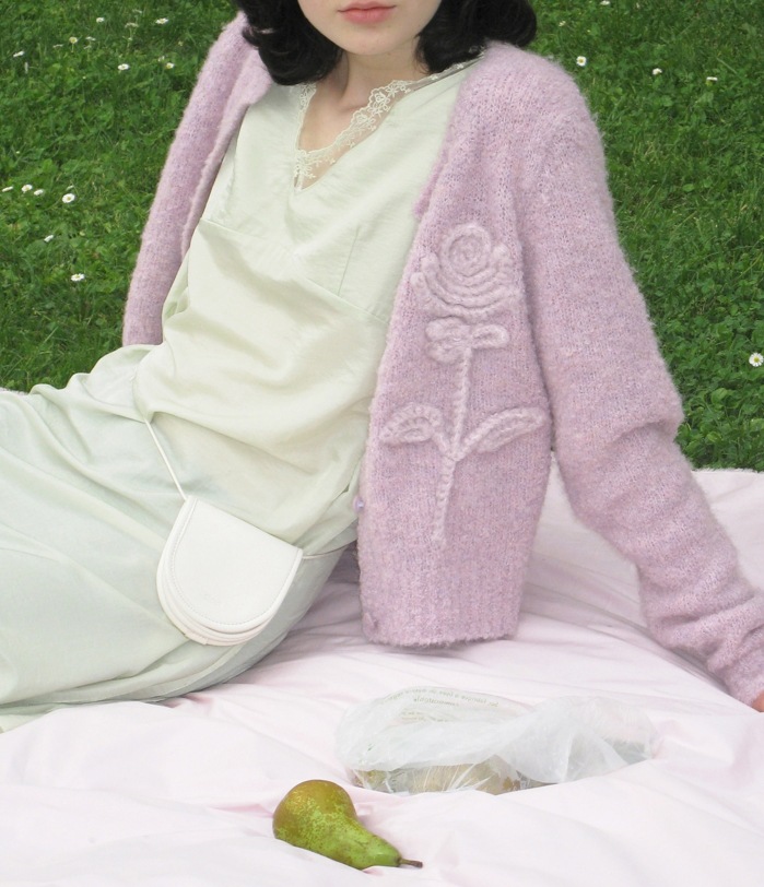 24FW Rose Flower Cardigan カーディガン (3 colors)