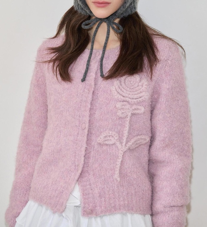 24FW Rose Flower Cardigan カーディガン (3 colors)