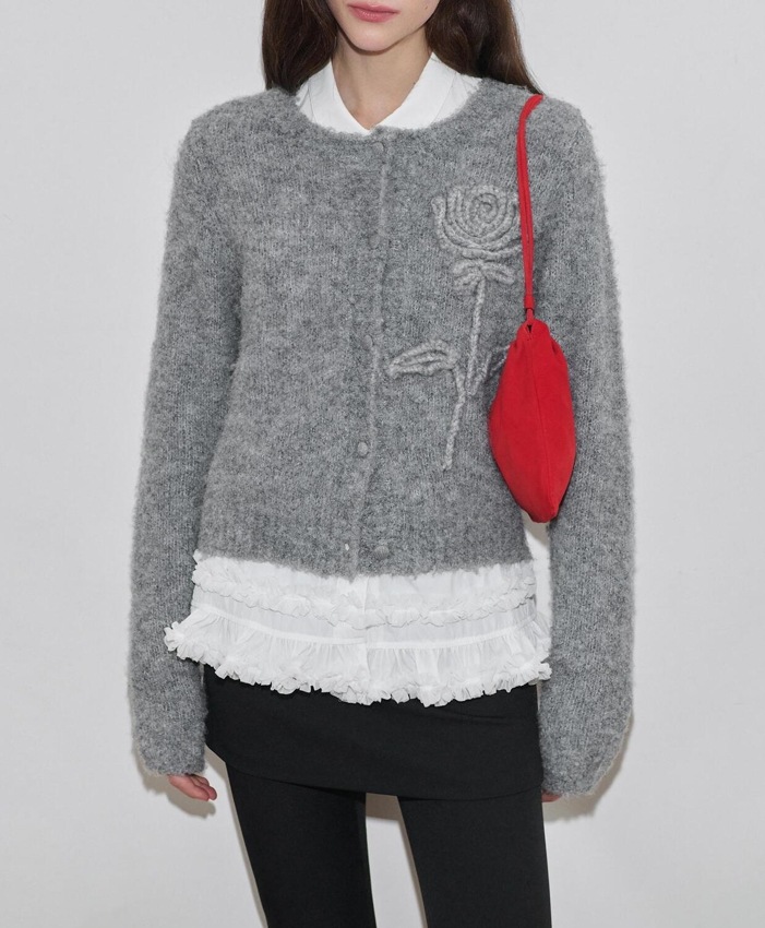 24FW Rose Flower Cardigan カーディガン (3 colors)
