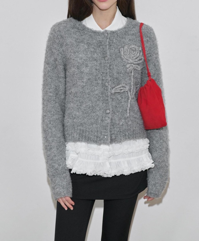 24FW Rose Flower Cardigan カーディガン (3 colors)