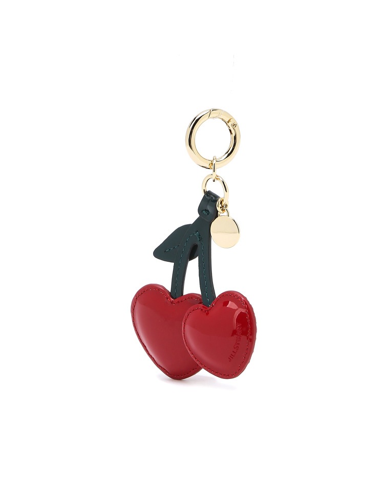 [23FW] [Charm] Cherry Sequin Leather Keyring 2色 バッグ装飾 新商品 韓国ブランド 韓国人気 韓国ファッション 学生 贈り物 ストリートファッション カ