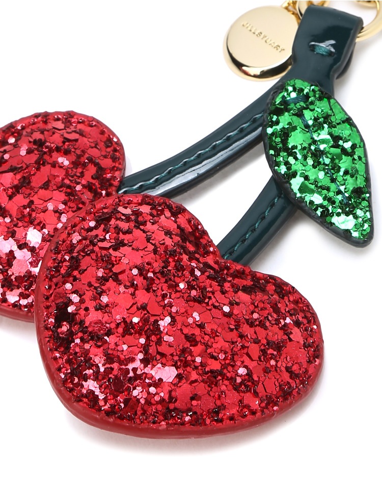 [23FW] [Charm] Cherry Sequin Leather Keyring 2色 バッグ装飾 新商品 韓国ブランド 韓国人気 韓国ファッション 学生 贈り物 ストリートファッション カ