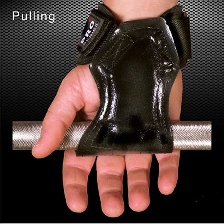 PRO パワーグリップ 筋力トレーニング・リストラップ(Black/黒, SM:15.6-18.0cm)