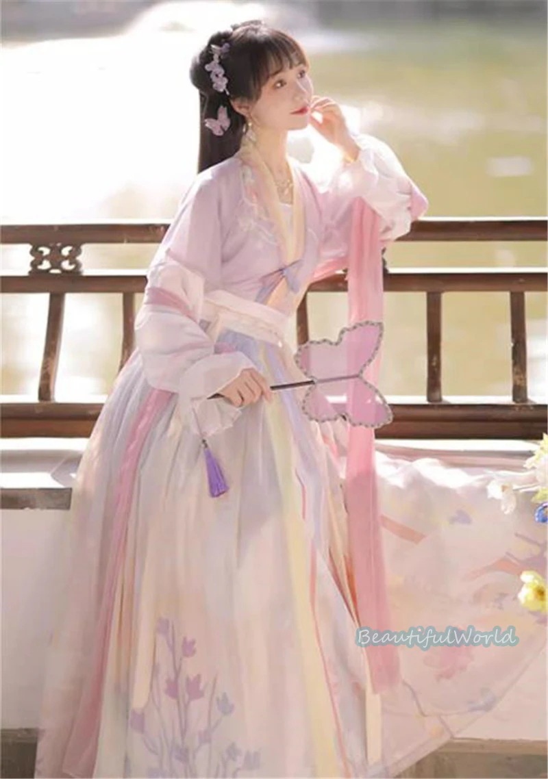 中華服 唐装漢服 漢服ドレス　コスプレ チャイナドレス中国古代衣装 漢服仙女 漢服 チャイナ服 ワンピース コスプレ 中国古代衣装 女性 ロングドレス 刺繍 ス