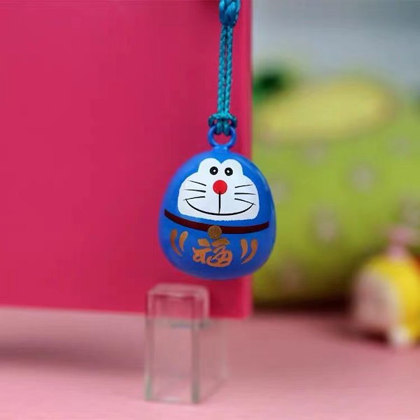 Qoo10] ドラえもん高崎ダルマ祈願鈴ストラップ祈願