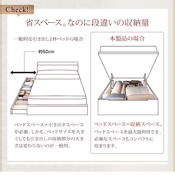 Qoo10] [組立設置料込み]国産 跳ね上げ収納ベッ