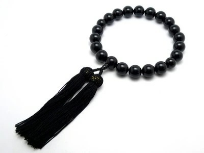 「職人仕立て」 男性用 数珠 14mm 黒瑪瑙(オニキス) 念珠 略式数珠 メンズ 仏具 神具 天然石 パワーストーン 人絹頭付房 葬式 葬儀 法事 ブラック 黒 「職人仕立て」 男性用 数珠 14mm 黒瑪瑙(オニキス) 念珠 略式数珠 メンズ 仏具 神具 天然石 パワーストーン 人絹頭付房 葬式 葬儀 法事 ブラック 黒