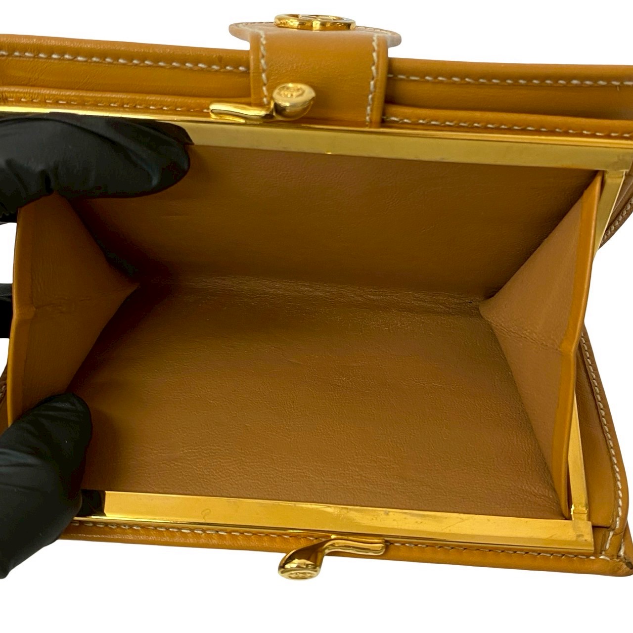 ヴィンテージ マイクロGG ロゴ 金具二つ折り財布 レザー PVC ブラウン 60487 ヴィンテージ マイクロGG ロゴ 金具二つ折り財布 レザー PVC ブラウン 60487