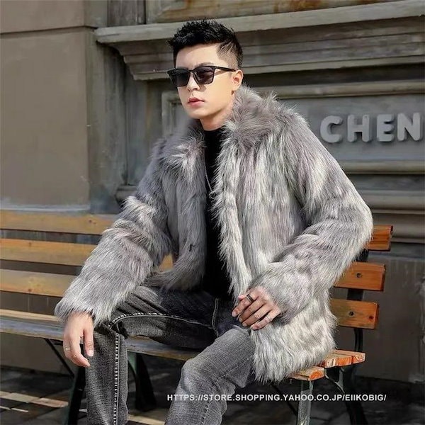 Qoo10] 新品 大人気 秋冬 メンズ ファーコート