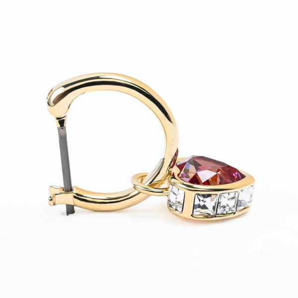 ピアス Stilla ドロップピアス ハート レッド×クリア×ローズゴールド 5684760 ジュエリー
