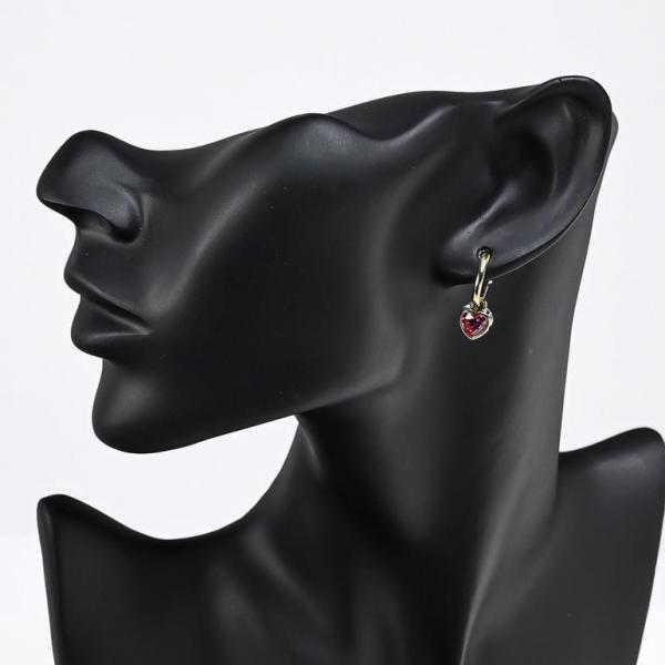 ピアス Stilla ドロップピアス ハート レッド×クリア×ローズゴールド 5684760 ジュエリー