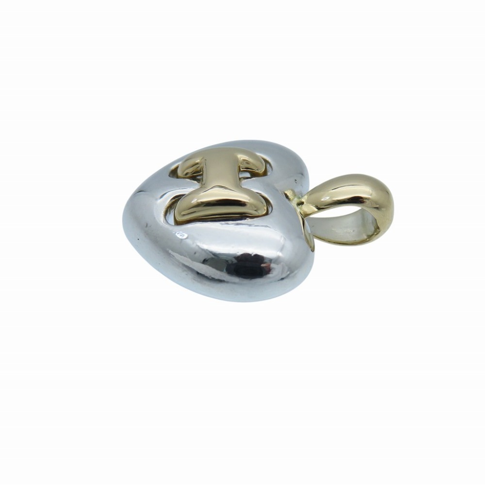 美品 オランプ ハート ペンダントトップ K18イエローゴールド/シルバー925 ゴールド 0087【中古】 レディース 美品 オランプ ハート ペンダントトップ K18イエローゴールド/シルバー925 ゴールド 0087【中古】 レディース