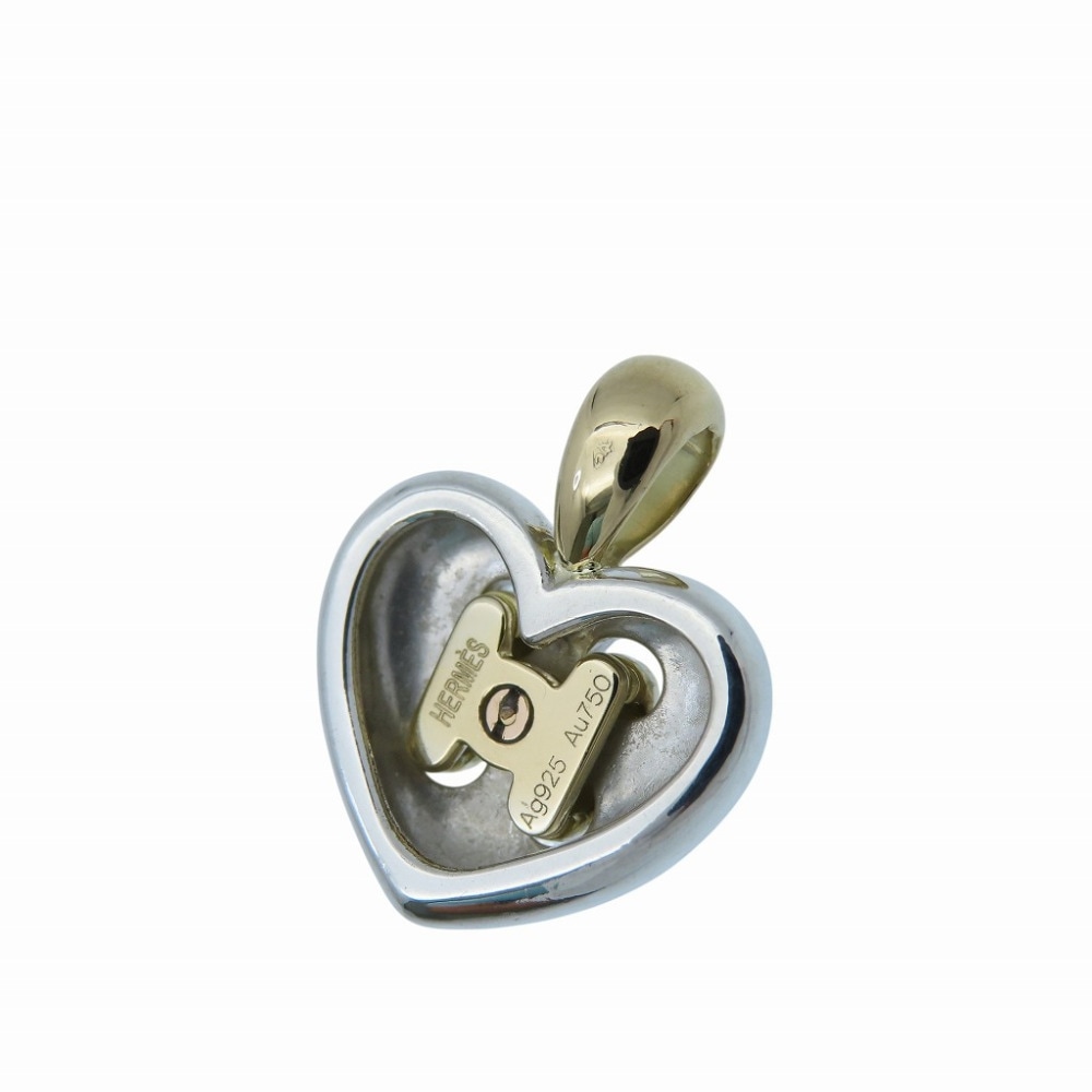 美品 オランプ ハート ペンダントトップ K18イエローゴールド/シルバー925 ゴールド 0087【中古】 レディース 美品 オランプ ハート ペンダントトップ K18イエローゴールド/シルバー925 ゴールド 0087【中古】 レディース