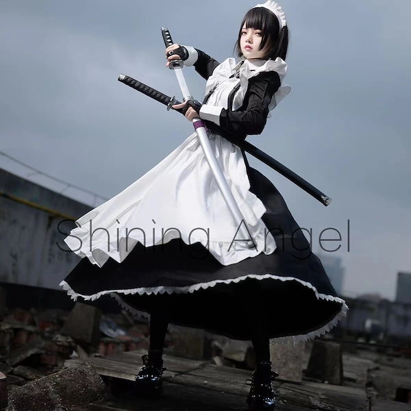 戦闘メイド ロング クラシック コスプレ 衣装