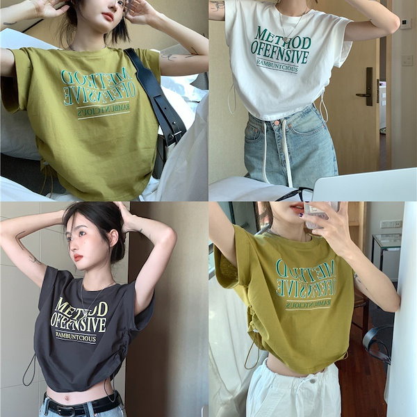 紐付きtシャツ ストア 半袖